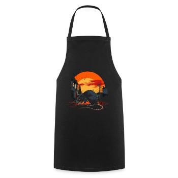 Opossum - Cooking Apron - black - Front - AI Model Male 185 dark (185cm)
