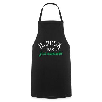 je peux pas j'ai console - Tablier de cuisine - noir - Devant - AI Model Male 185 dark (185cm)