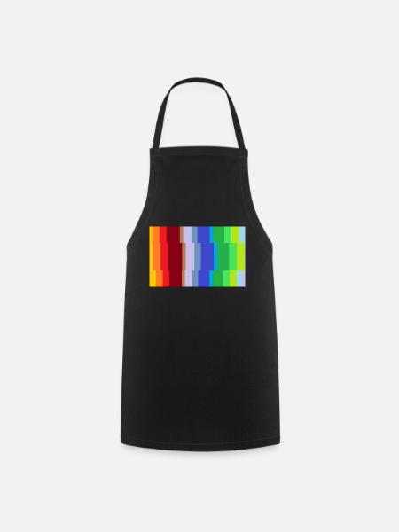 Bunte Struktur - Kochschürze - Schwarz