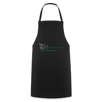Kaffee, Programmierung, Lustig, Coffee - Kochschürze - Schwarz - Vorne - AI Model Male 185 dark (185cm)