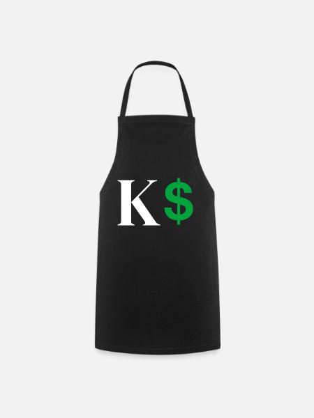 Buchstabe k Dollar - Kochschürze - Schwarz