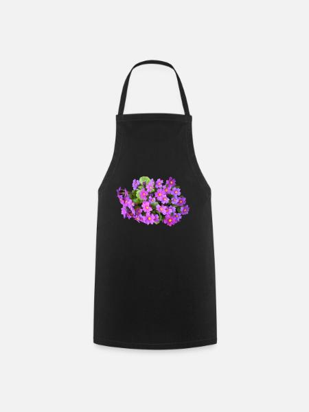 Primeln Blume Frühling - Kochschürze - Schwarz