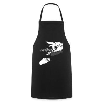 Football main en direct croire football dieu cadeau - Tablier de cuisine - noir - Devant - AI Model Male 185 dark (185cm)
