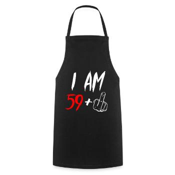 60. Geburtstag 60 Jahre Geburtstag 59+1 Geschenk - Kochschürze - Schwarz - Vorne - AI Model Male 185 dark (185cm)