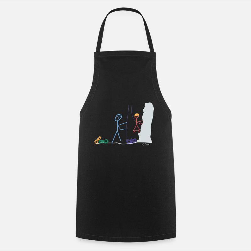 climbing wall - Cooking Apron - black