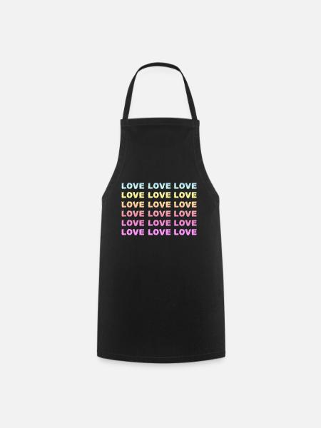 Liebe Liebe Liebe - Kochschürze - Schwarz