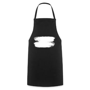 coup de pinceau fond Distressed traits - Tablier de cuisine - noir - Devant - AI Model Male 185 dark (185cm)