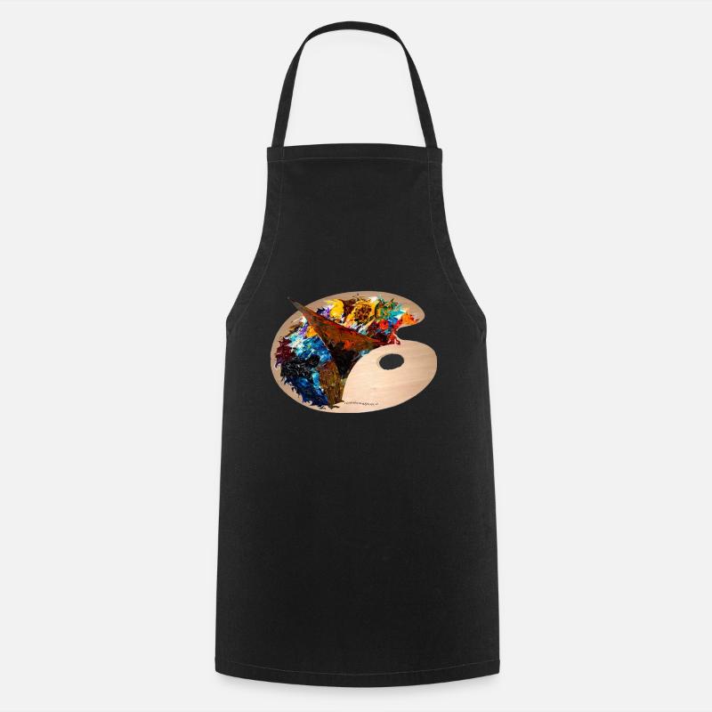 La palette de couleurs - Tablier de cuisine - noir
