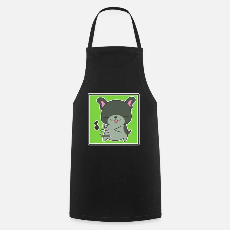 Dog with triangle - Cooking Apron - black