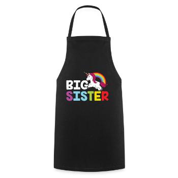 BIG SISTER UNICORN by The Manzanita´s - Cooking Apron - black - Front - AI Model Male 185 dark (185cm)