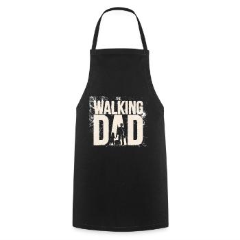 The walking dad cadeau fête des pères nouveau papa - Tablier de cuisine - noir - Devant - AI Model Male 185 dark (185cm)