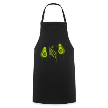 avocado volleyball - Cooking Apron - black - Front - AI Model Male 185 dark (185cm)