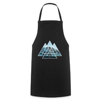 Triangle Mountains - Cooking Apron - black - Front - AI Model Male 185 dark (185cm)