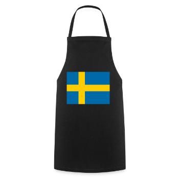 sweden - Cooking Apron - black - Front - AI Model Male 185 dark (185cm)