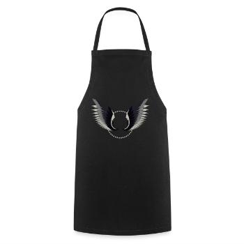 Freedom - Peace - Angel Wings - Colorful 11 - Cooking Apron - black - Front - AI Model Male 185 dark (185cm)