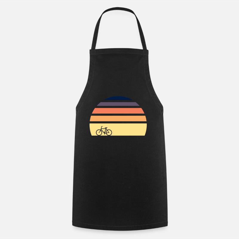 Bicycle Sunset - Cooking Apron - black