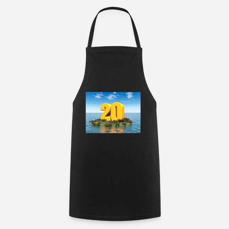 Jahreszahl 20 - Kochschürze - Schwarz