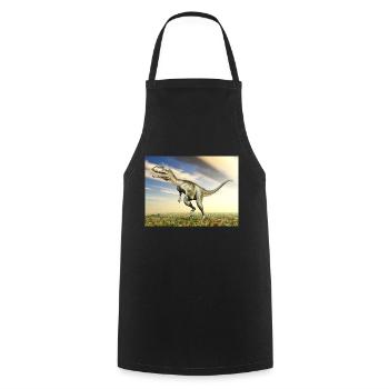 Dinosaure Megalosaurus - Tablier de cuisine - noir - Devant - AI Model Male 185 dark (185cm)