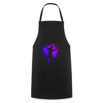 Men's Badminton Women's Badminton Player Squash - Cooking Apron - black - Front - AI Model Male 185 dark (185cm)