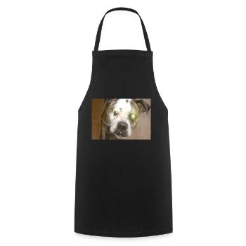 Cute dog with ball - Cooking Apron - black - Front - AI Model Male 185 dark (185cm)