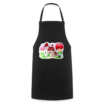 Birch castle cute kids - Cooking Apron - black - Front - AI Model Male 185 dark (185cm)
