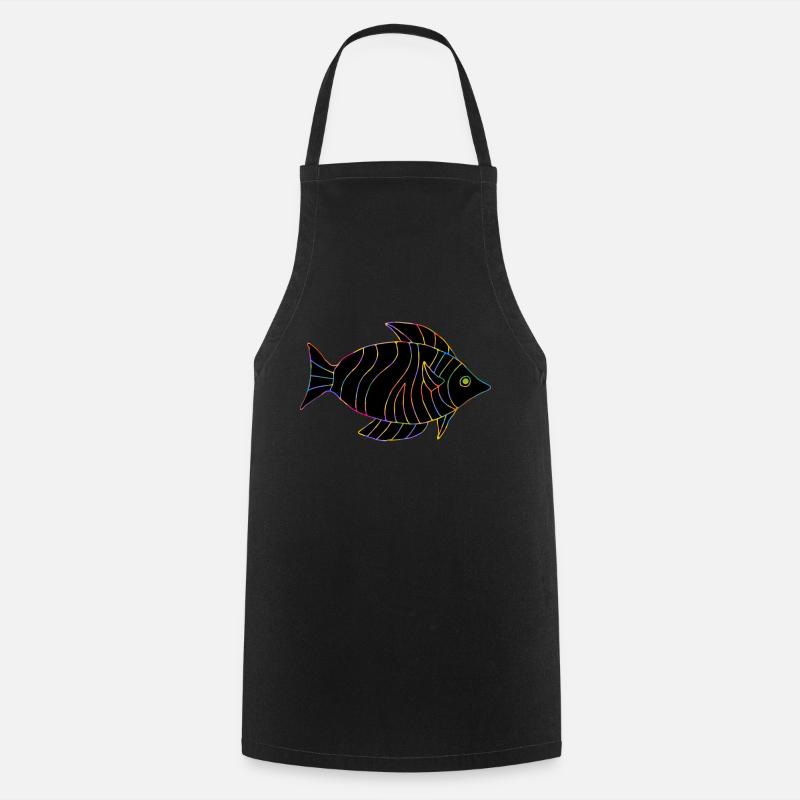 Fisch - Kochschürze - Schwarz