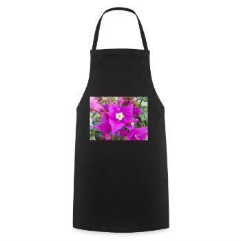 bougainvillea (in german Bougainvillea - Cooking Apron - black - Front - AI Model Male 185 dark (185cm)