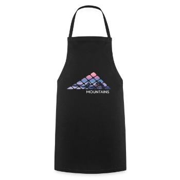 Mountain hiking mountains "mountains" servus alpin summit - Cooking Apron - black - Front - AI Model Male 185 dark (185cm)
