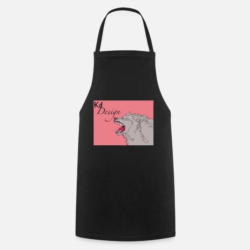Wild wolf design - Tablier de cuisine - noir
