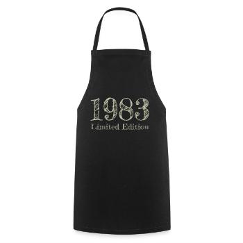 1983 - Tablier de cuisine - noir - Devant - AI Model Male 185 dark (185cm)