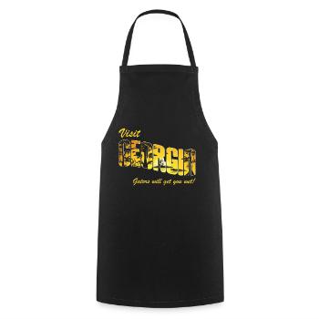 Alligator Hunter, Gators Get You Wet, Georgia - Cooking Apron - black - Front - AI Model Male 185 dark (185cm)