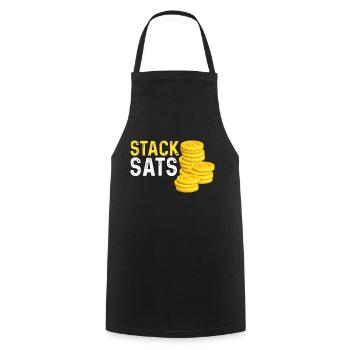 Stack sats - Kochschürze - Schwarz - Vorne - AI Model Male 185 dark (185cm)