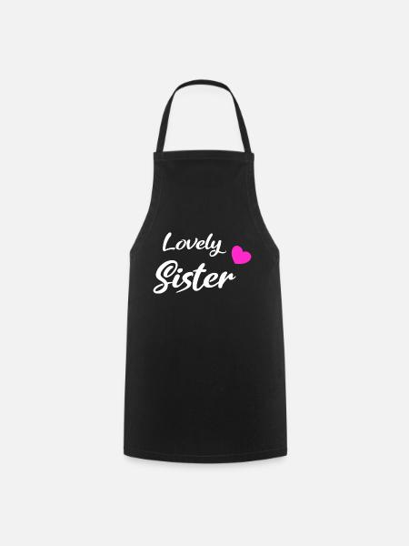 Lovely Sister White - Kochschürze - Schwarz