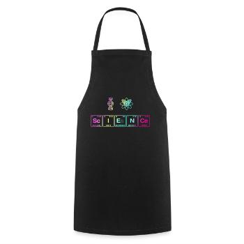 I LOVE SCIENCE - Science Symbols - Cooking Apron - black - Front - AI Model Male 185 dark (185cm)