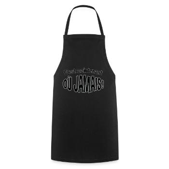 c'est maintenant où jamais cadeau - Tablier de cuisine - noir - Devant - AI Model Male 185 dark (185cm)