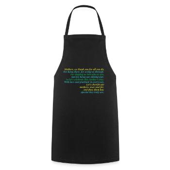 mothers poem 3 - Cooking Apron - black - Front - AI Model Male 185 dark (185cm)