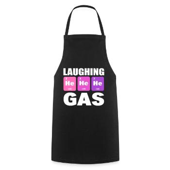 Il il laughing gaz drôle physicien - Tablier de cuisine - noir - Devant - AI Model Male 185 dark (185cm)