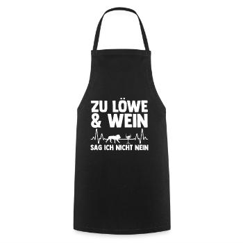 Löwe Löwen - Kochschürze - Schwarz - Vorne - AI Model Male 185 dark (185cm)