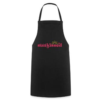 Kissed by the sun, summer sun beach holiday - Cooking Apron - black - Front - AI Model Male 185 dark (185cm)