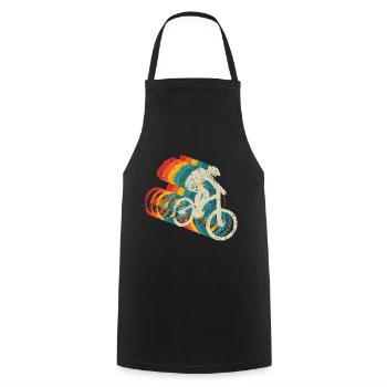 Downhill Mountain Biker MTB - Cooking Apron - black - Front - AI Model Male 185 dark (185cm)