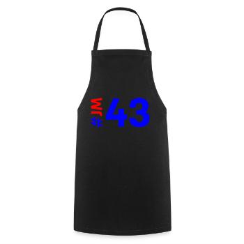 JM43 - Tablier de cuisine - noir - Devant - AI Model Male 185 dark (185cm)