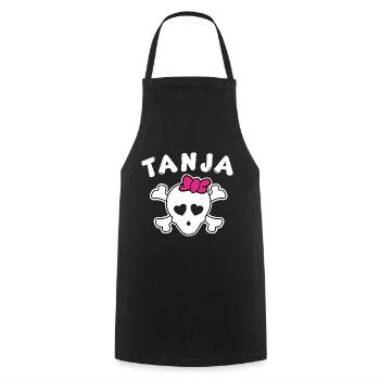 Pirate Tanja Design pour les filles et les femmes - Tablier de cuisine - noir - Devant - AI Model Male 185 dark (185cm)