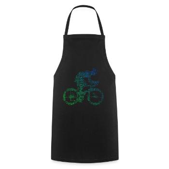 Women Men Road Bike Road Bike Road Bike Road Bike - Cooking Apron - black - Front - AI Model Male 185 dark (185cm)