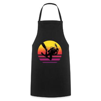 Scuba Diver Plongée Homme Diver Diver - Tablier de cuisine - noir - Devant - AI Model Male 185 dark (185cm)