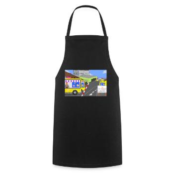 The 'Ice Cream' Factory - Cooking Apron - black - Front - AI Model Male 185 dark (185cm)