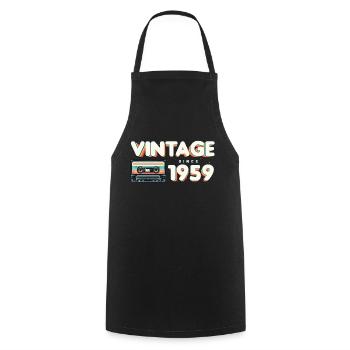 Retro Vintage 1959 Nostalgic Birthday Men Women - Cooking Apron - black - Front - AI Model Male 185 dark (185cm)