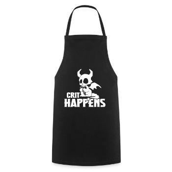 Crit Happens RPG - Cooking Apron - black - Front - AI Model Male 185 dark (185cm)