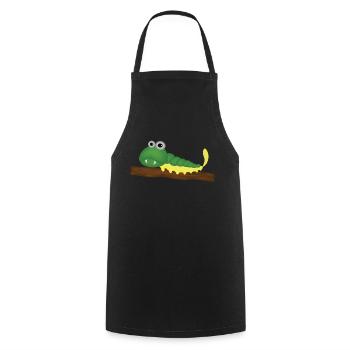 Chenille dss 1 AI 1 PNG 1a - Tablier de cuisine - noir - Devant - AI Model Male 185 dark (185cm)