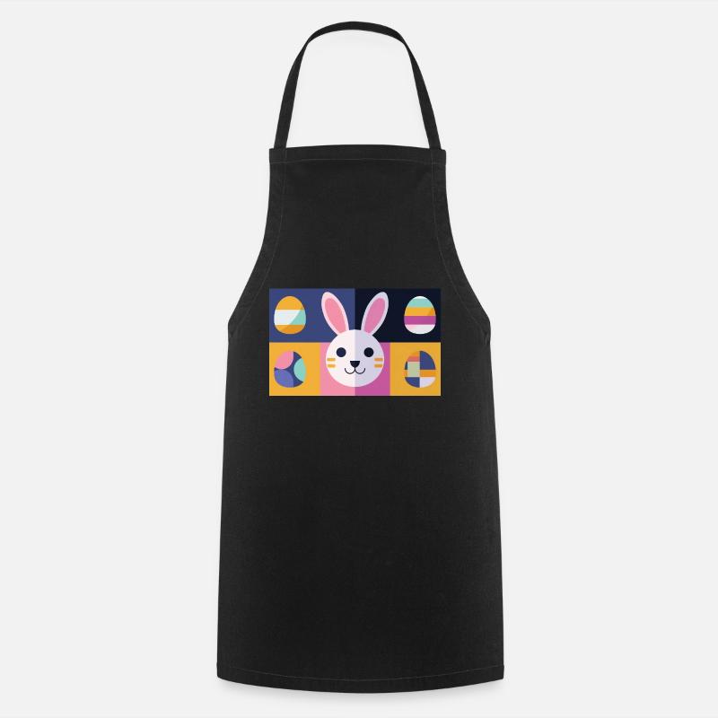 Easter Bunny No.12 - Cooking Apron - black