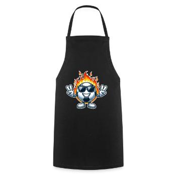 Soccer - Cooking Apron - black - Front - AI Model Male 185 dark (185cm)